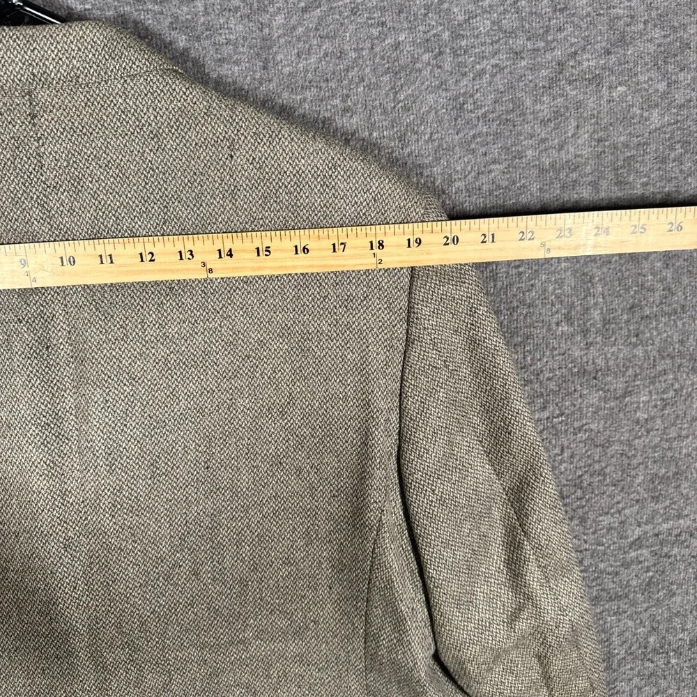 Burberry Sport Coat Mens 43R Tan 100% Wool Tweed Two Button Blazer USA Union